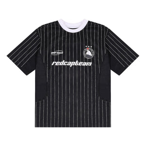 A[S]USL X RED CAP GIRL FOOTBALL JERSERY-BLACK STRIPES