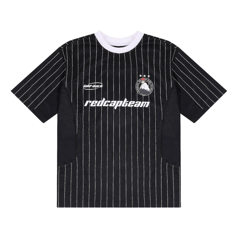 A[S]USL X RED CAP GIRL FOOTBALL JERSERY-BLACK STRIPES
