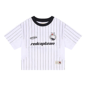A[S]USL X RED CAP GIRL FOOTBALL JERSERY-WHITE STRIPES