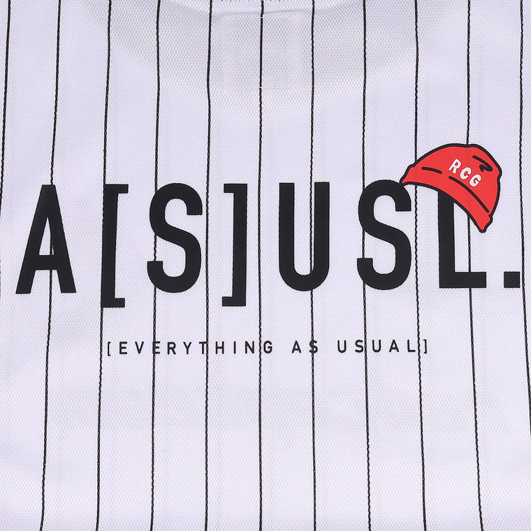 A[S]USL X RED CAP GIRL FOOTBALL JERSERY-WHITE STRIPES