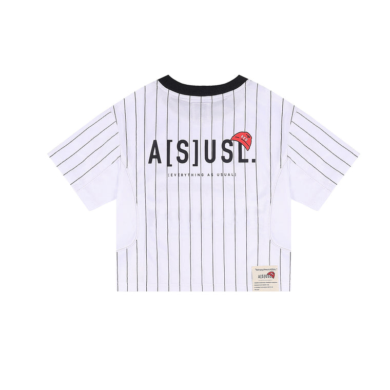 A[S]USL X RED CAP GIRL FOOTBALL JERSERY-WHITE STRIPES