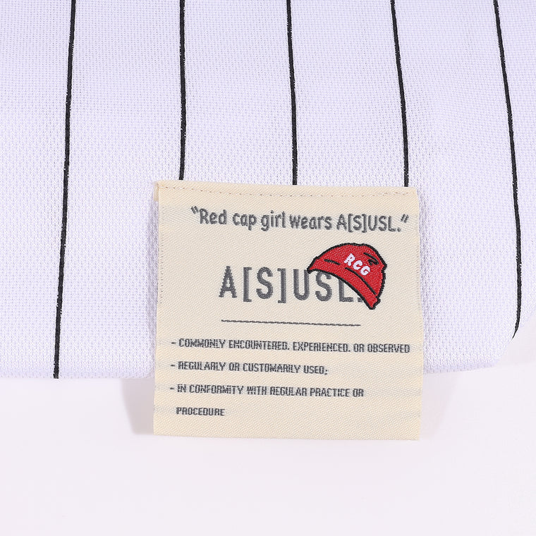 A[S]USL X RED CAP GIRL FOOTBALL JERSERY-WHITE STRIPES