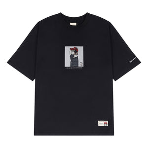 A[S]USL X RED CAP GIRL GRAPHIC TEE-BLACK