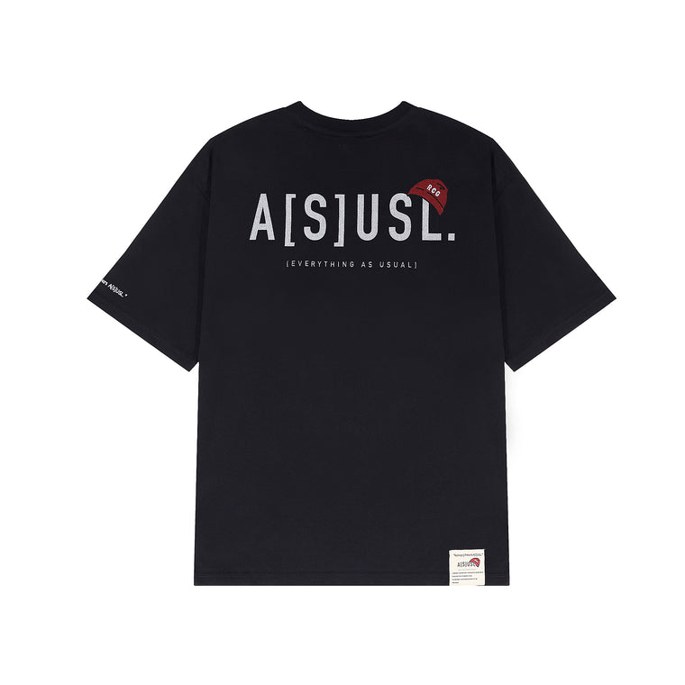 A[S]USL X RED CAP GIRL GRAPHIC TEE-BLACK