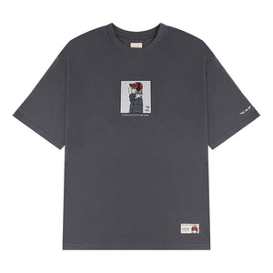 A[S]USL X RED CAP GIRL GRAPHIC TEE-CHARCOAL