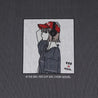 A[S]USL X RED CAP GIRL GRAPHIC TEE-CHARCOAL