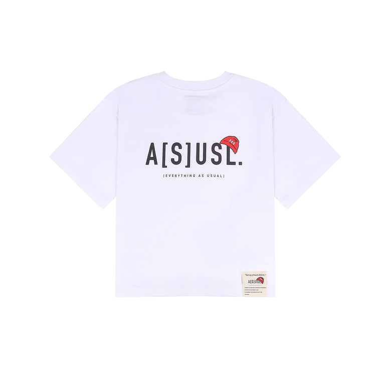 A[S]USL X RED CAP GIRL GRAPHIC TEE-WHITE