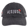 A[S]USL X RED CAP GIRL SNOW WASH DAD CAP-BLACK