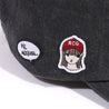 A[S]USL X RED CAP GIRL SNOW WASH DAD CAP-BLACK