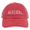 A[S]USL X RED CAP GIRL SNOW WASH DAD CAP-RED