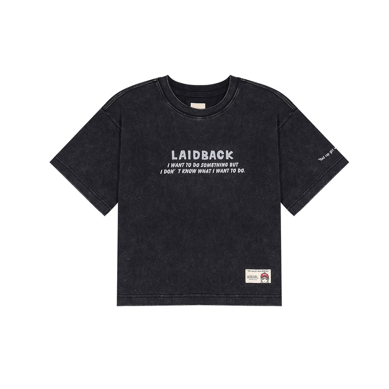 A[S]USL X RED CAP GIRL SNOW WASH TEE-BLACK