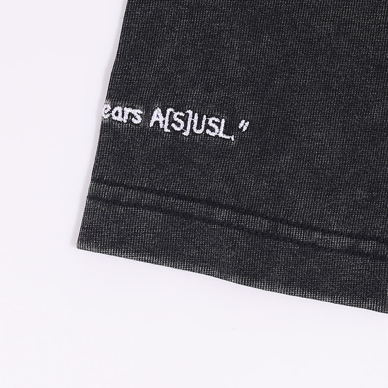 A[S]USL X RED CAP GIRL SNOW WASH TEE-BLACK