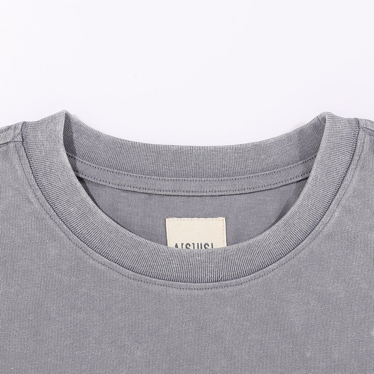 A[S]USL X RED CAP GIRL SNOW WASH TEE-GREY