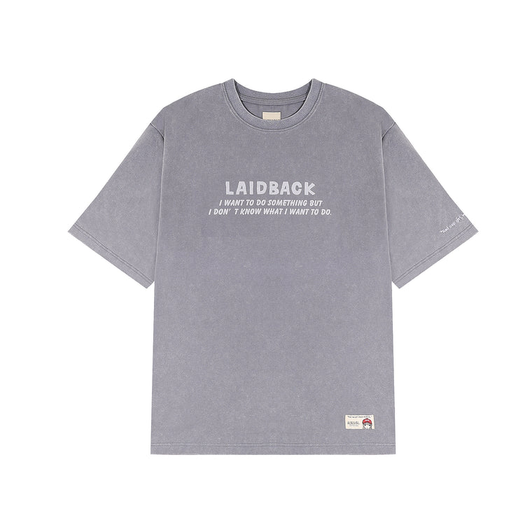 A[S]USL X RED CAP GIRL SNOW WASH TEE-GREY