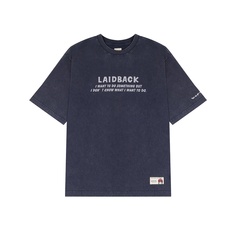 A[S]USL X RED CAP GIRL SNOW WASH TEE-NAVY