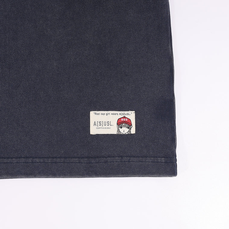 A[S]USL X RED CAP GIRL SNOW WASH TEE-NAVY