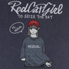 A[S]USL X RED CAP GIRL SNOW WASH TEE-NAVY
