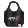 A[S]USL X RED CAP GIRL STRIPES TOTE BAG-BLACK STRIPES