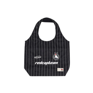 A[S]USL X RED CAP GIRL STRIPES TOTE BAG-BLACK STRIPES