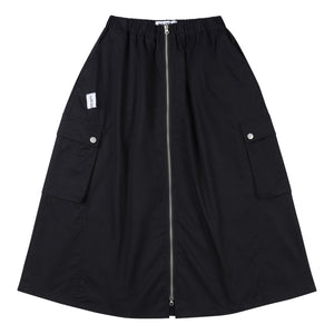 NEUTRAL SOCIETY ZIPPER CARGO SKIRT-BLACK