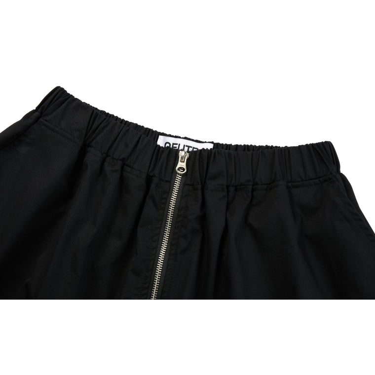 NEUTRAL SOCIETY ZIPPER CARGO SKIRT-BLACK