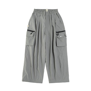 A[S]USL ZIPPER POCKET BALLOON PANTS-GREY