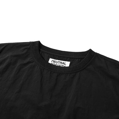 NEUTRAL SOCIETY ZIPPER POCKET TECH. BIG TEE-BLACK