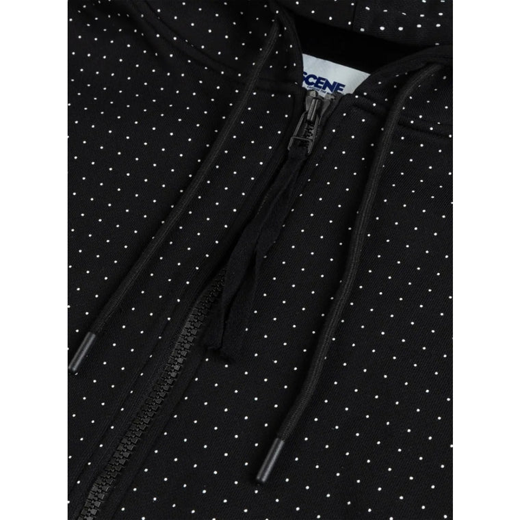 SCENE BY ICE FIRE ZIP UP HODDIE_DOT-BLACK