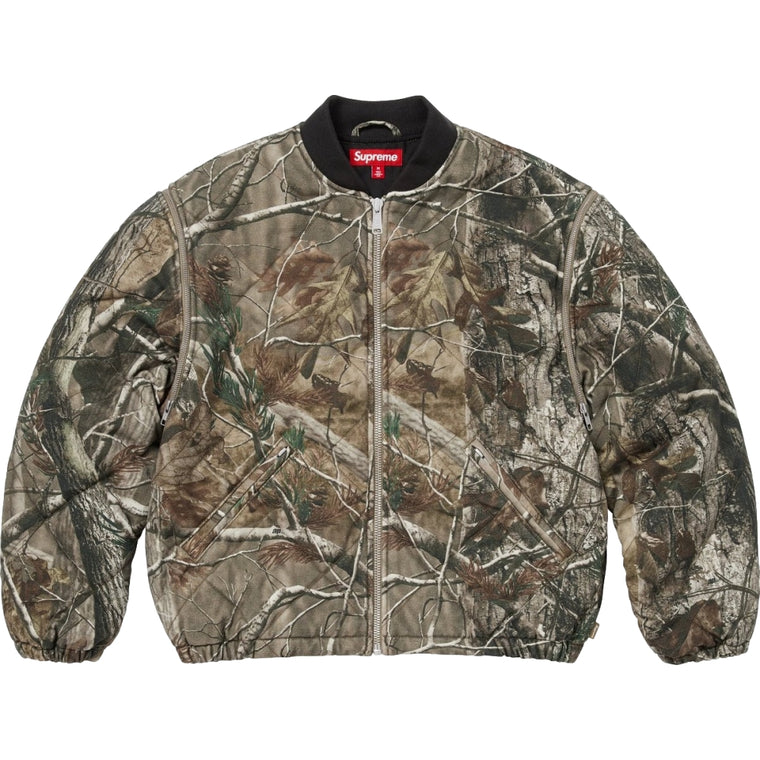 SUPREME ZIP-OFF SLEEVE QUILTED BOMBER JACKET-REALTREE®AP CAMO