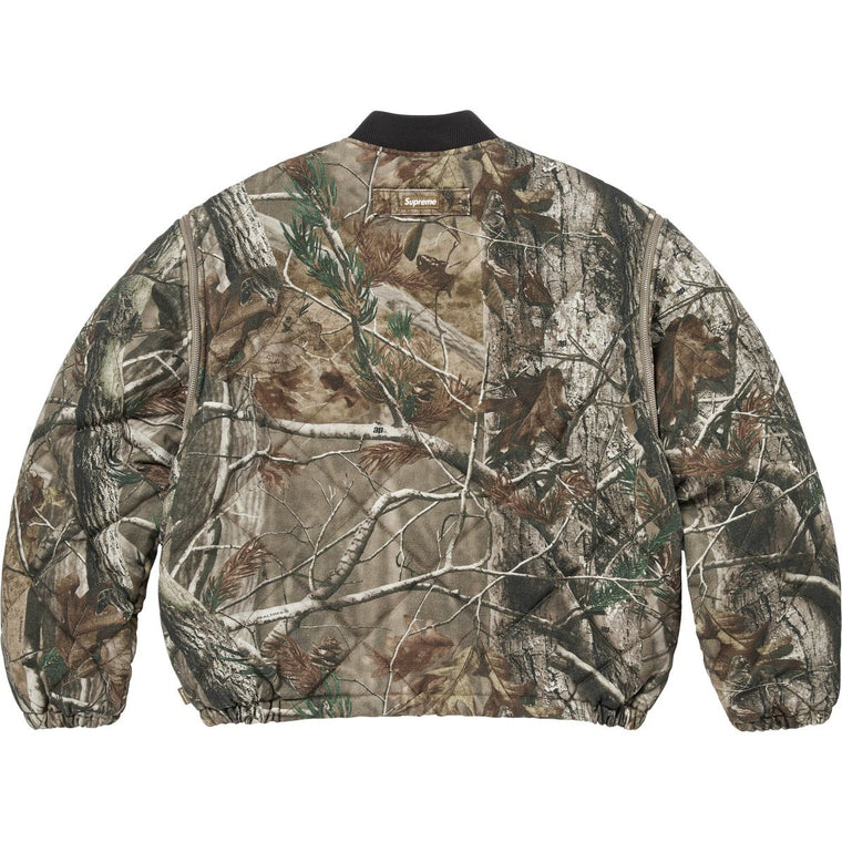SUPREME ZIP-OFF SLEEVE QUILTED BOMBER JACKET-REALTREE®AP CAMO