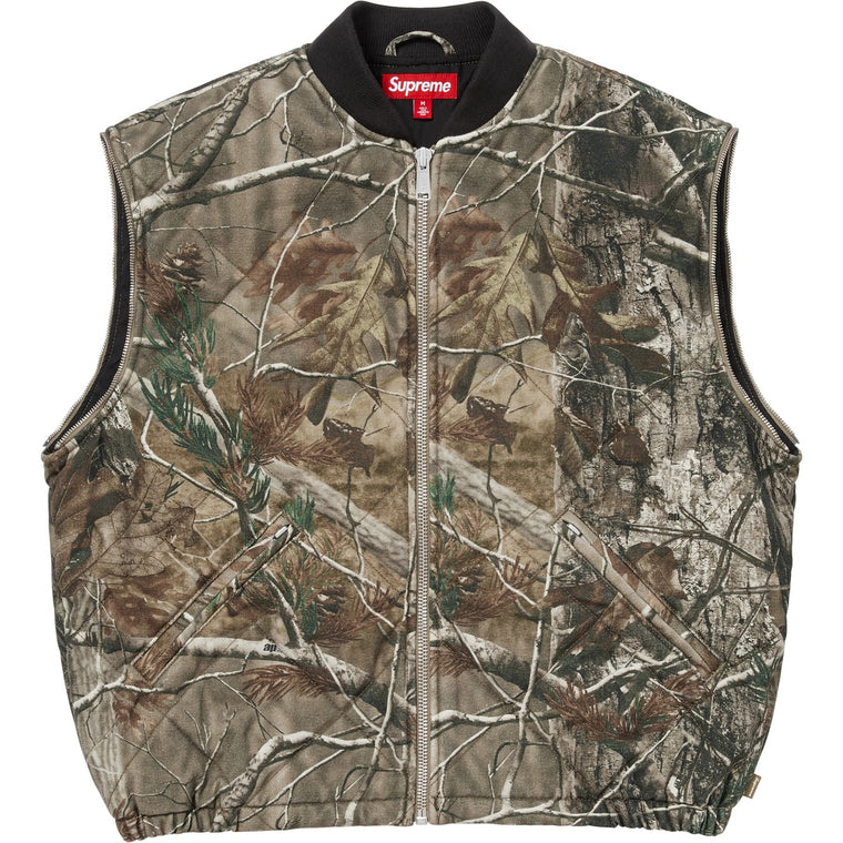 SUPREME ZIP-OFF SLEEVE QUILTED BOMBER JACKET-REALTREE®AP CAMO