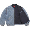 SUPREME ZIP-OFF SLEEVE QUILTED BOMBER JACKET-DENIM