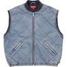 SUPREME ZIP-OFF SLEEVE QUILTED BOMBER JACKET-DENIM