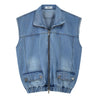 ESPRIT ZIP-UP DENIM VEST-DENIM BLUE