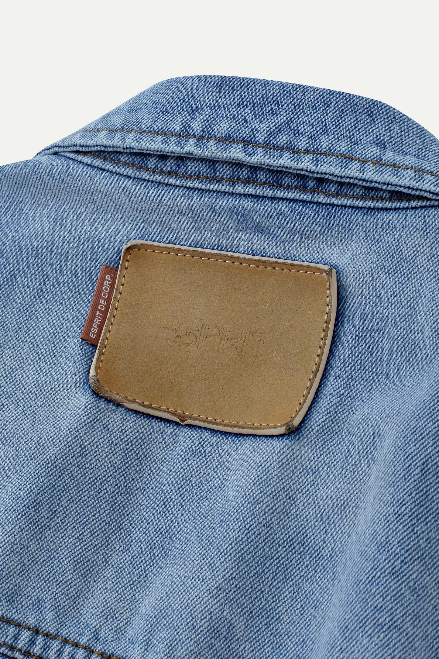 ESPRIT ZIP-UP DENIM VEST-DENIM BLUE