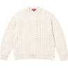 SUPREME APPLIQUE CABLE KNIT SWEATER-IVORY