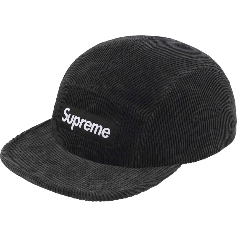 Supreme Corduroy Camp Cap black 23AW 美品 corduroy-camp-cap-black-