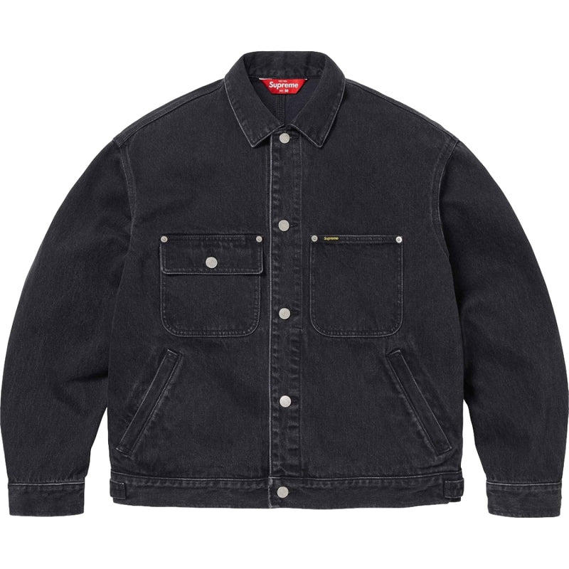 SUPREME DENIM CHORE TRUCKER JACKET-BLACK - Popcorn Store