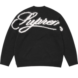 SUPREME ANGORA SCRIPT SWEATER-BLACK