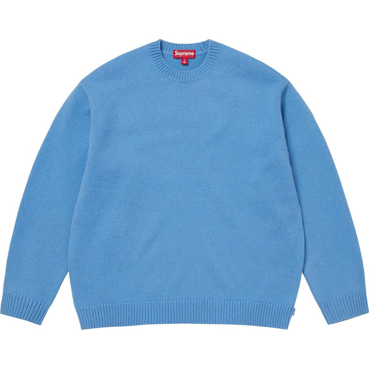 SUPREME ANGORA SCRIPT SWEATER-LIGHT BLUE