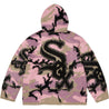 SUPREME CHICAGO WHITE SOX ZIP UP HOODED SWEATER-PINK CAMO