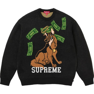 SUPREME ALL DOGS GO TO HEAVEN SWEATER-BLACK