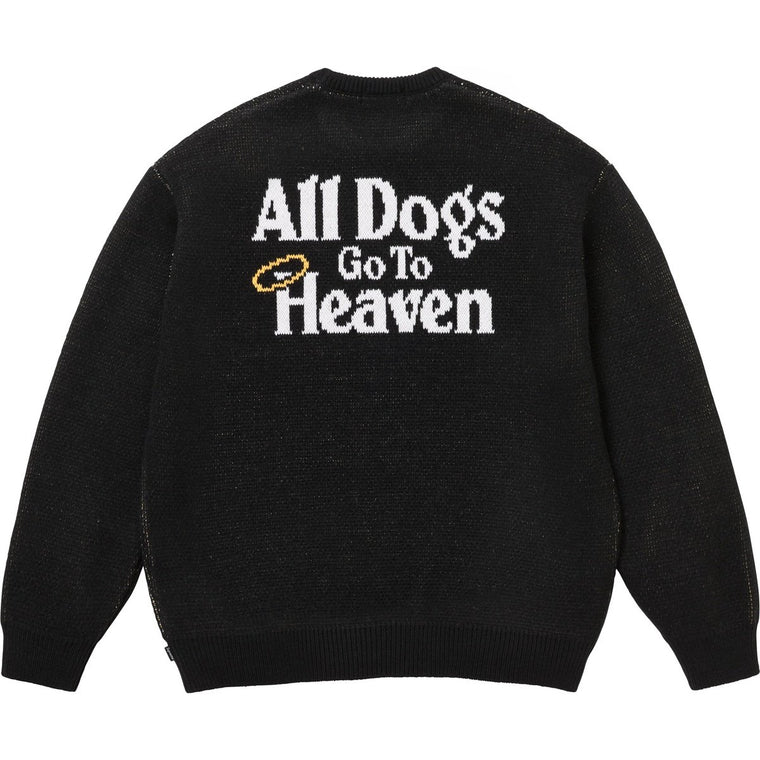 SUPREME ALL DOGS GO TO HEAVEN SWEATER-BLACK