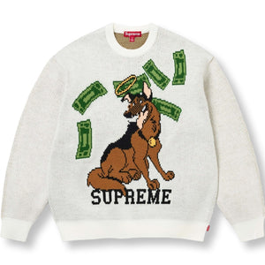 SUPREME ALL DOGS GO TO HEAVEN SWEATER-WHITE