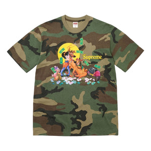 SUPREME ALL DOGS GO TO HEAVEN TEE-WOODLAND CAMO