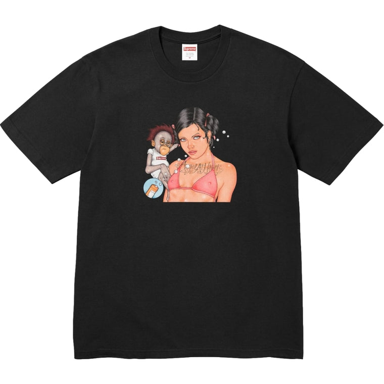 SUPREME ANGEL TEE-BLACK