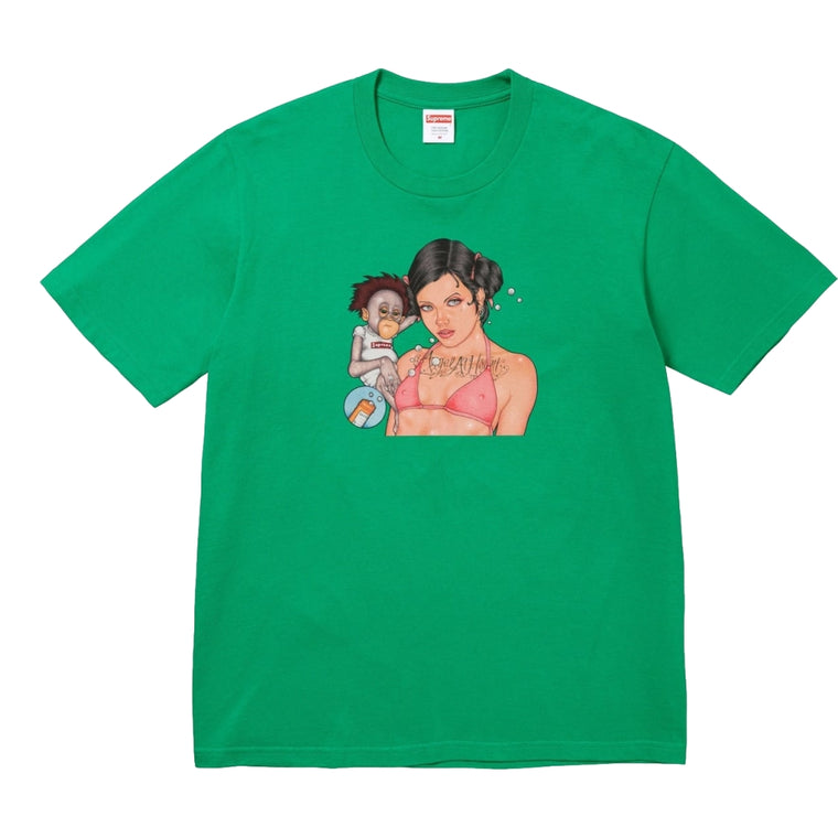 SUPREME ANGEL TEE-GREEN