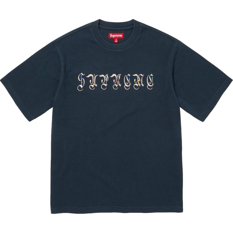 SUPREME AOI GEMS S/S TOP-NAVY