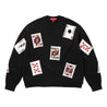 SUPREME BEADED CARDS SWEATER-BLACK