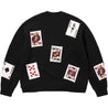 SUPREME BEADED CARDS SWEATER-BLACK
